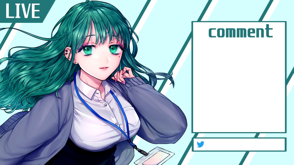 【配信画面】シンプルでかっこいい配信画面【フリー素材】