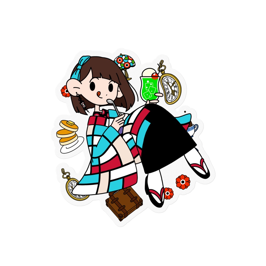 2周年記念クリアステッカー