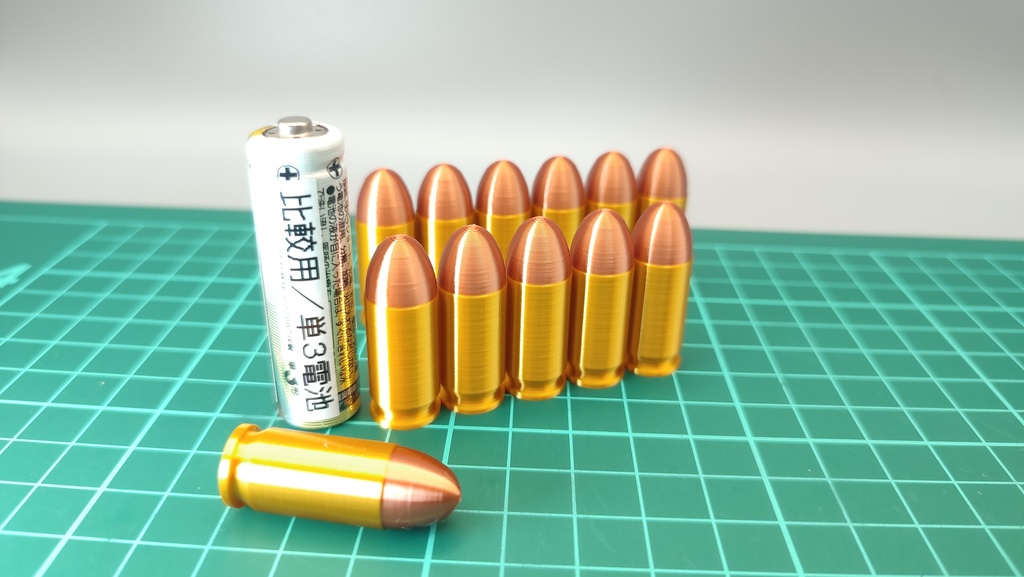 .45 ACP 弾風 ダミーカート 12個セット【24時間以内あんしんBOOTHパック(ネコポス)発送 】 M1911 の展示にいかがでしょうか