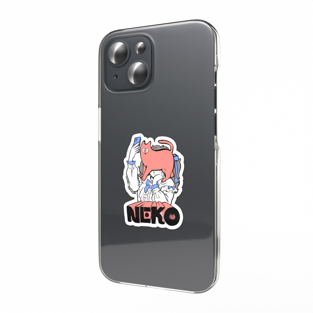 自撮りをジャマするNEKO ダイカットステッカー