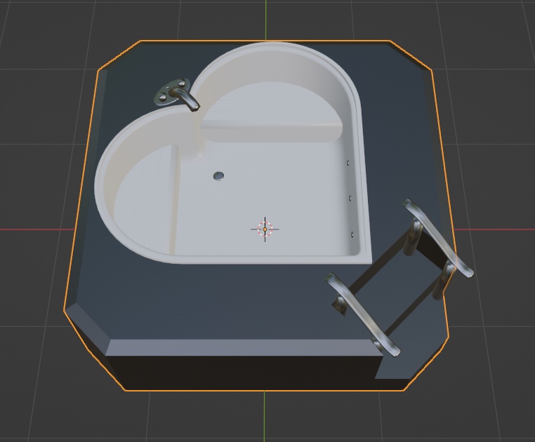 ハート型バスタブ【Hotel SSS使用モデル】