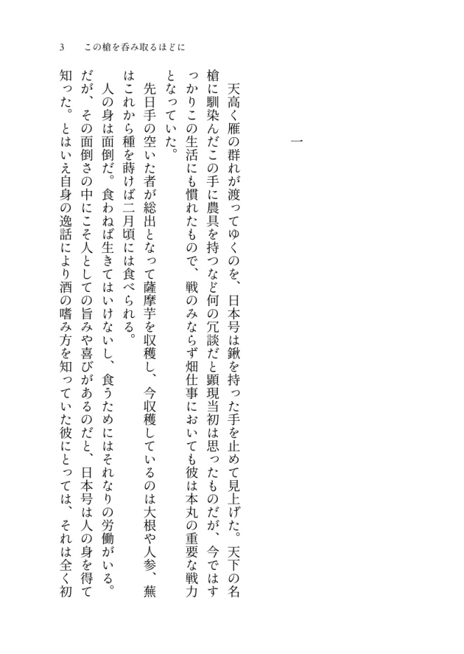 【B品】この槍を呑み取るほどに