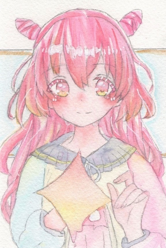 はがきサイズ原画（赤崎こころ）