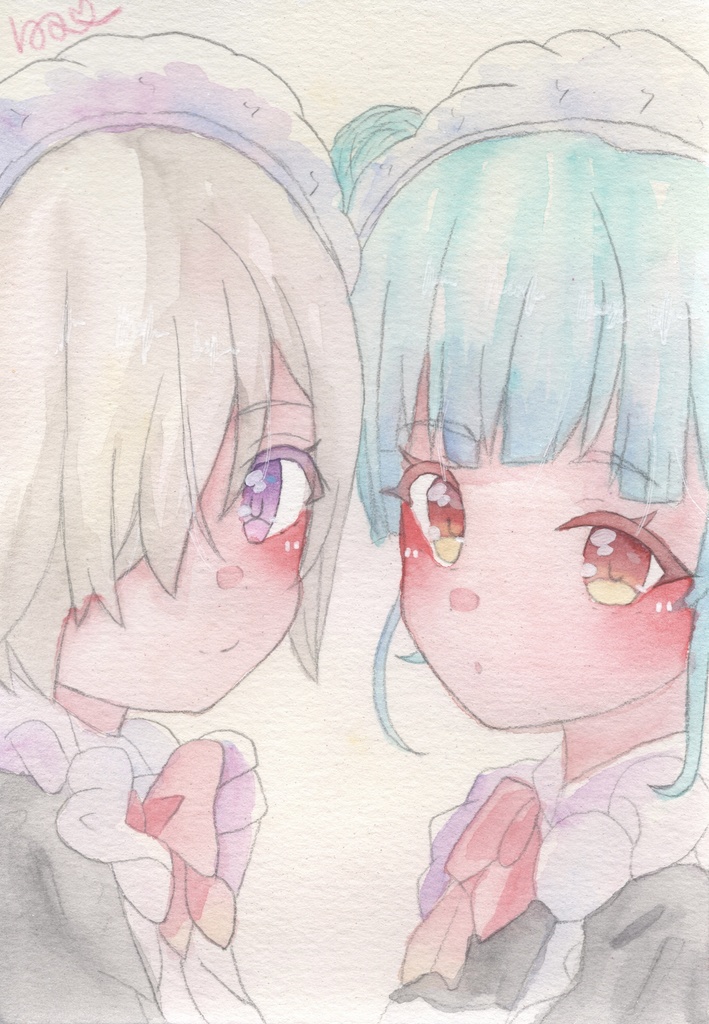 【メイド千紗とメイド雫】原画