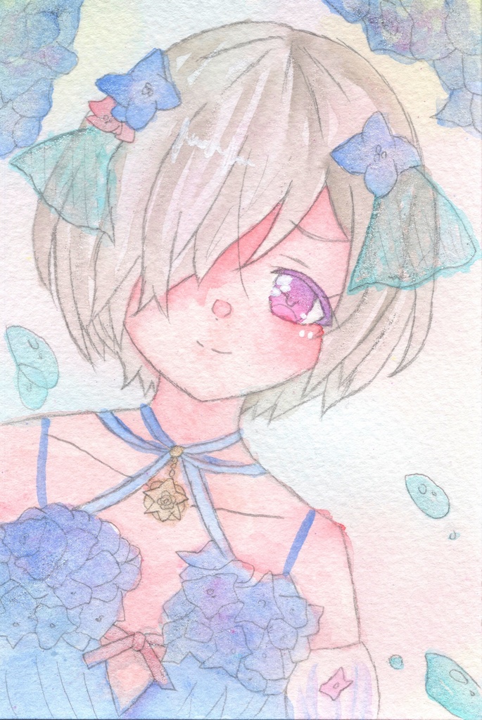 【紫陽花】（千紗）原画