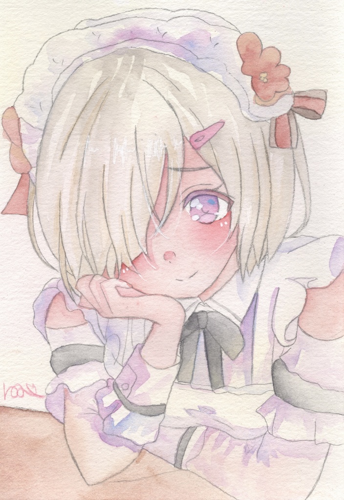 【メイド（2）】（千紗）原画