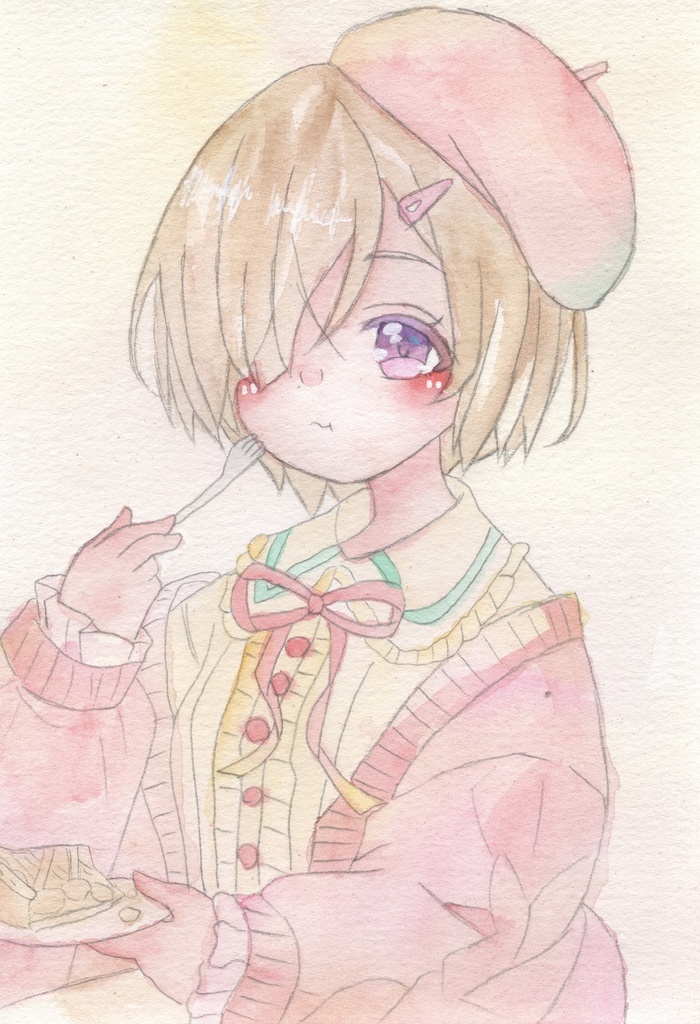 【もぐもぐ】（千紗）原画