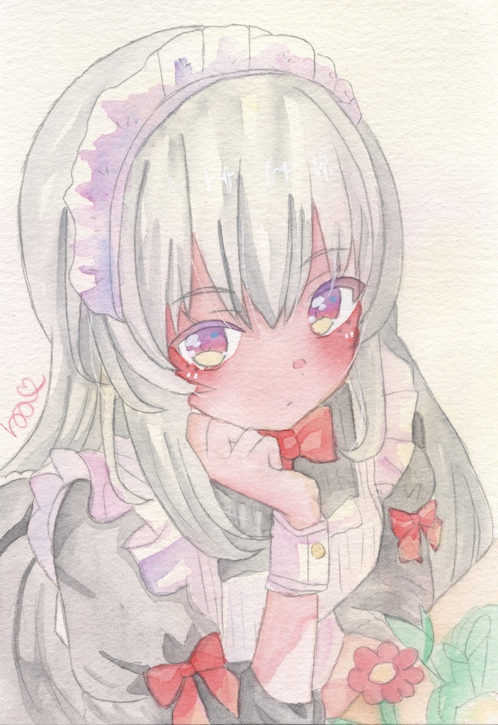 【メイド】（瑠依）原画