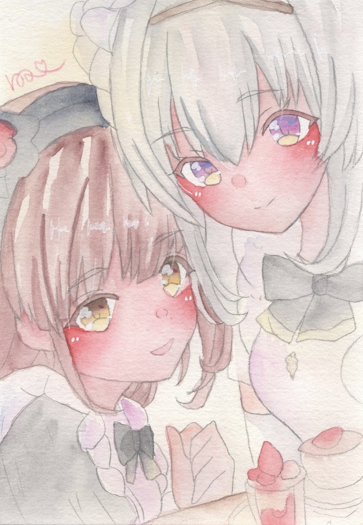 【メイド優とメイド瑠依】原画