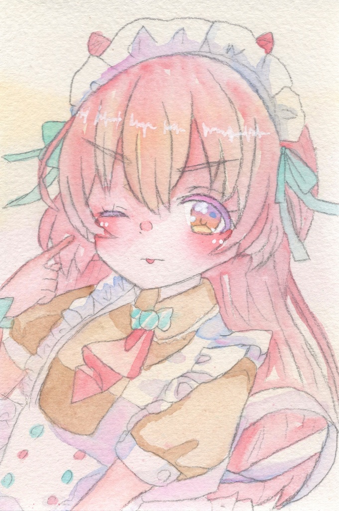 【メイド（2）】（こころ）原画