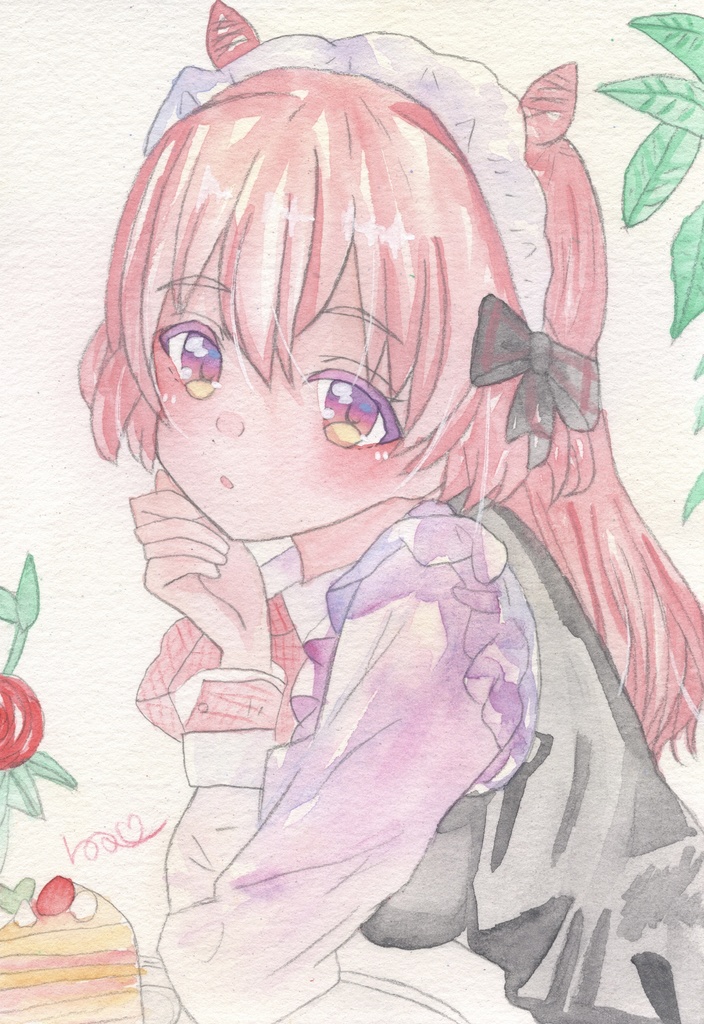 【メイド（3）】（こころ）原画