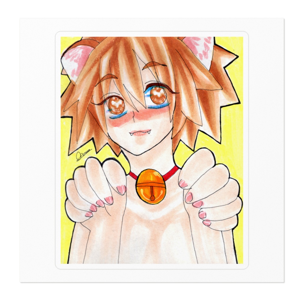 飼いライオン『アディンセン』のステッカー。