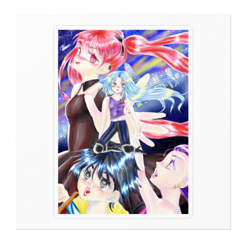 SECHS(ゼックス)1『圧倒的ヒロイン(男)』ステッカー。