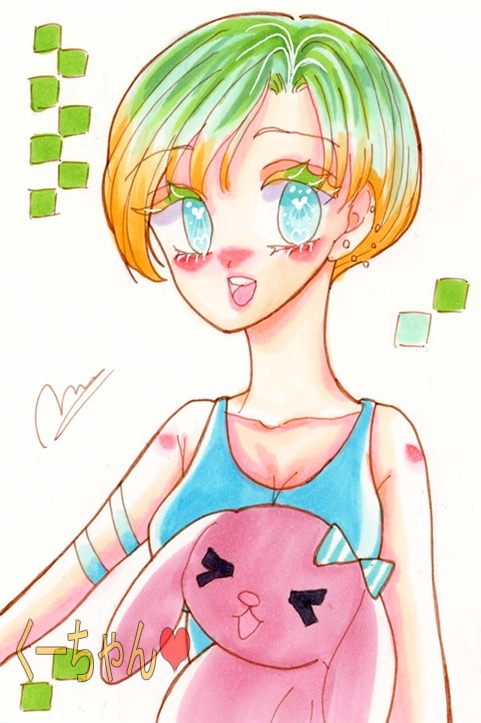SECHS１*『くーちゃん』(ポストカードサイズ原画)。