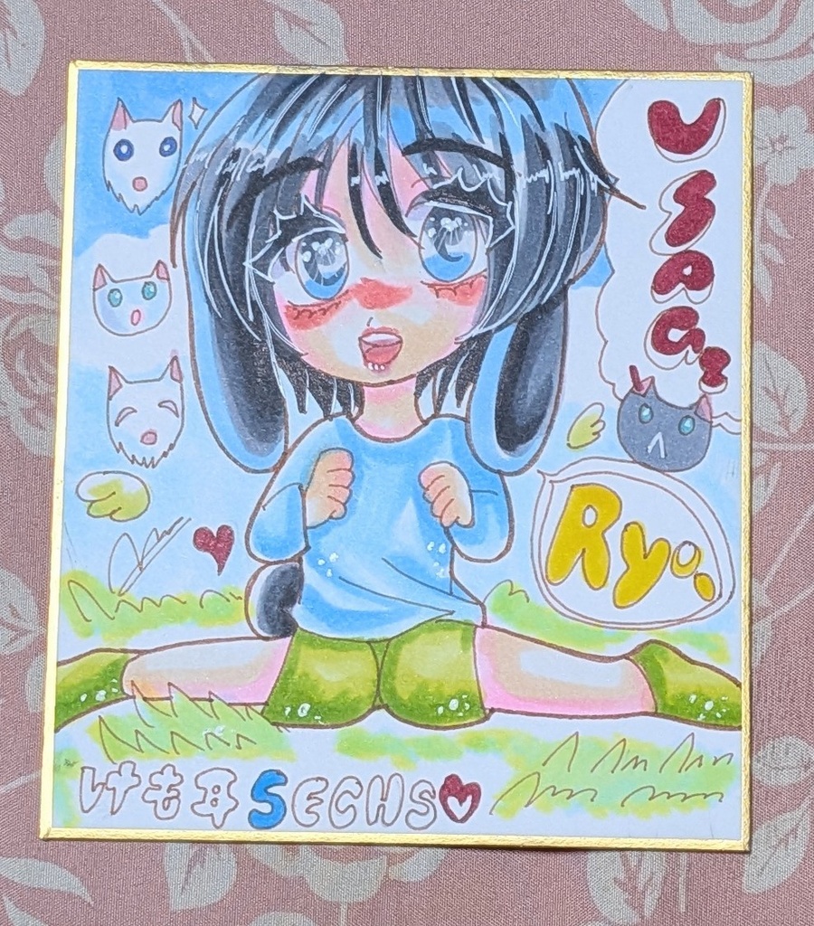 けも耳SECHS『USAGI*涼ちゃん６歳』(ミニ色紙原画)＋α。