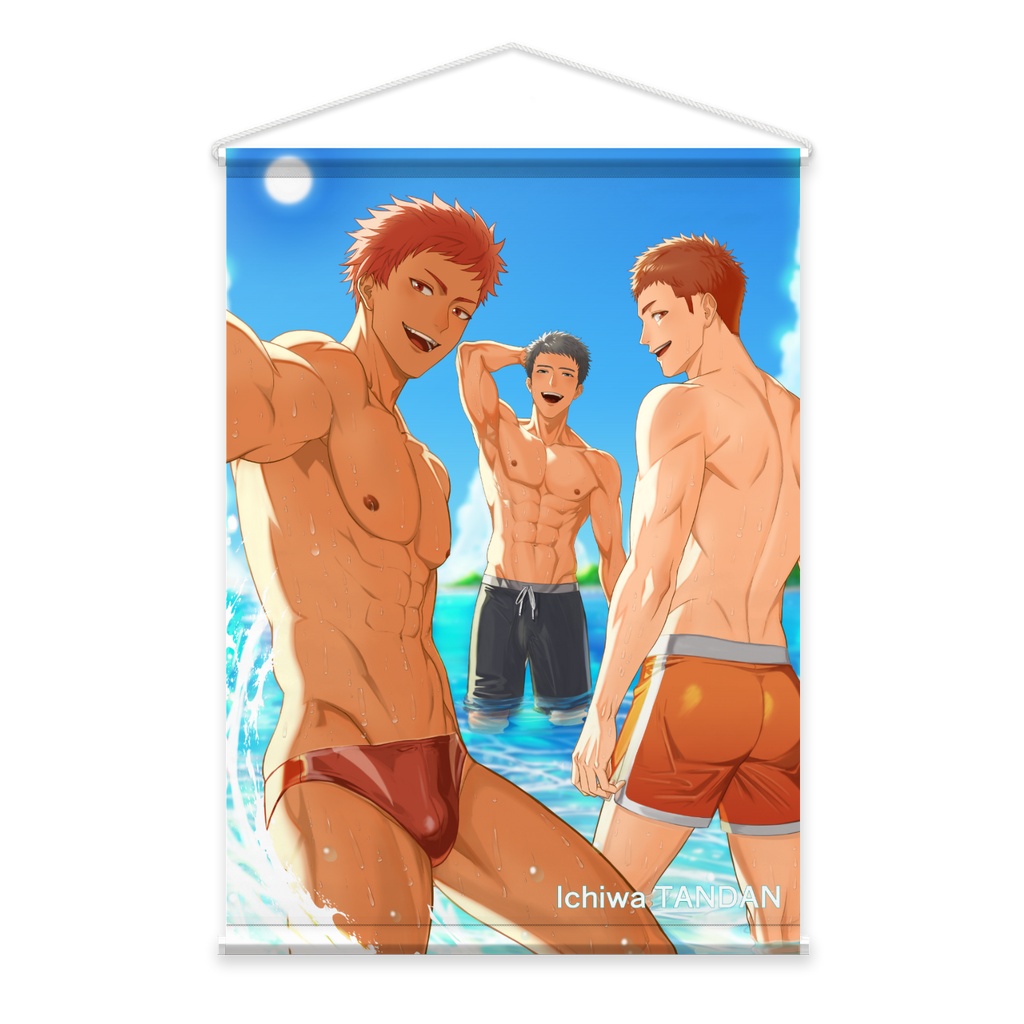 夏の一枚 タペストリー(夏生、幸助、虎鉄)