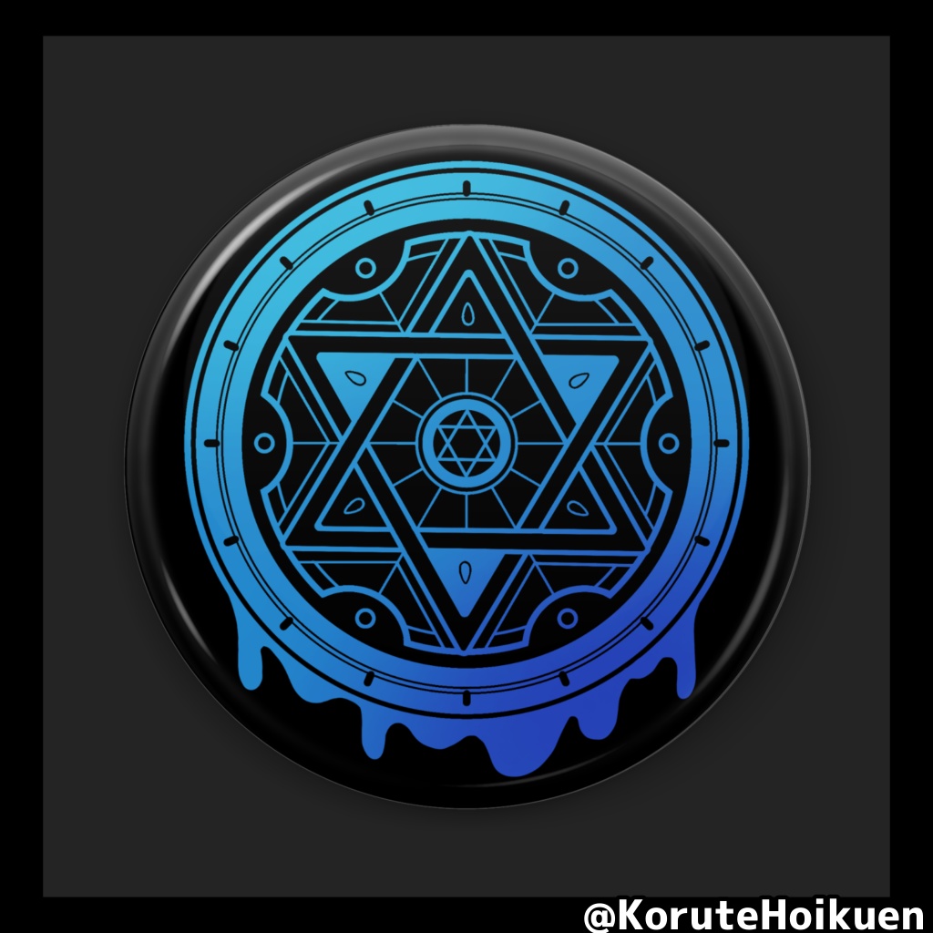 こるてちゃん 魔法陣缶ミラー(ver.🩸)