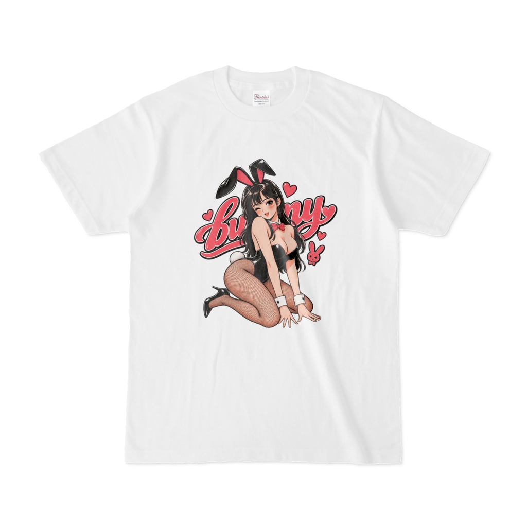 Retro Bunny Girl｜レトロ漫画バニーガール Tシャツ