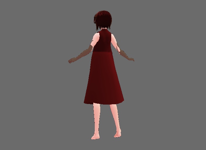 【VRoid用衣装】ノースリーブワンピース