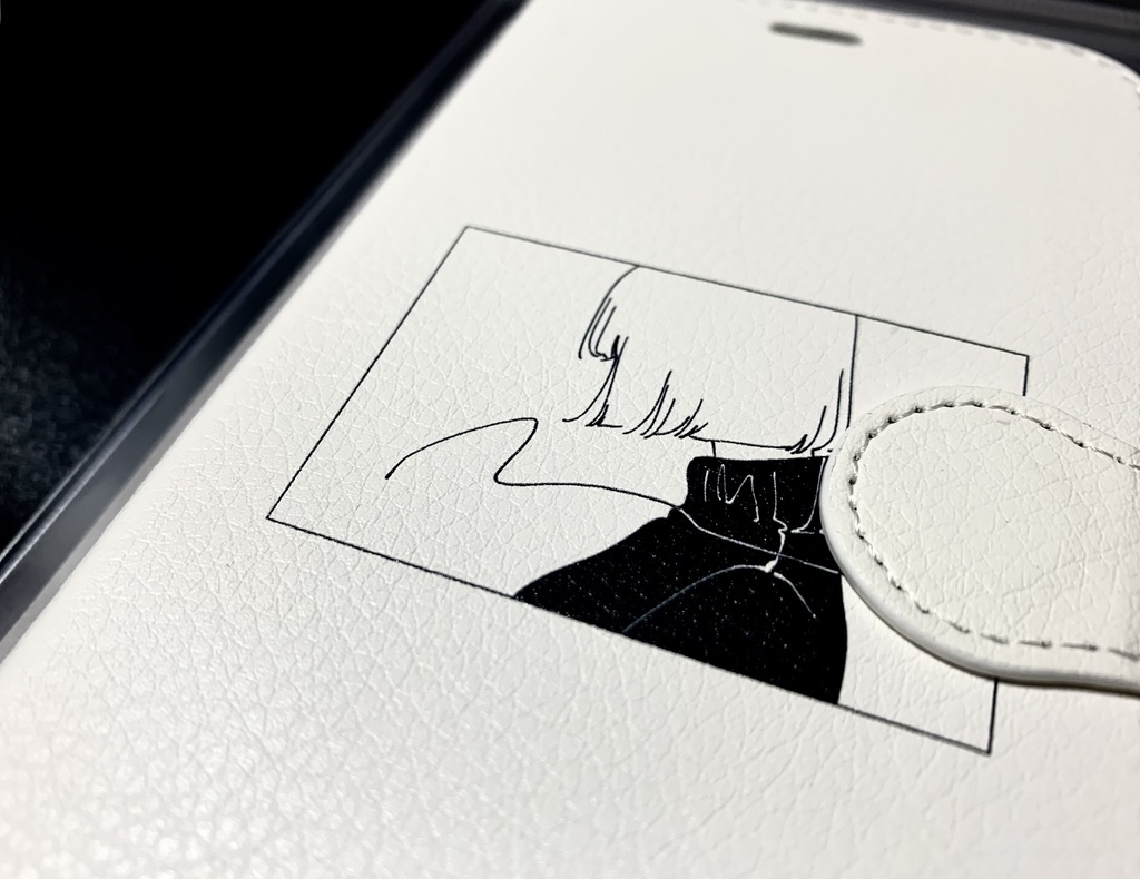 girl-B【手帳型iPhoneケース】白