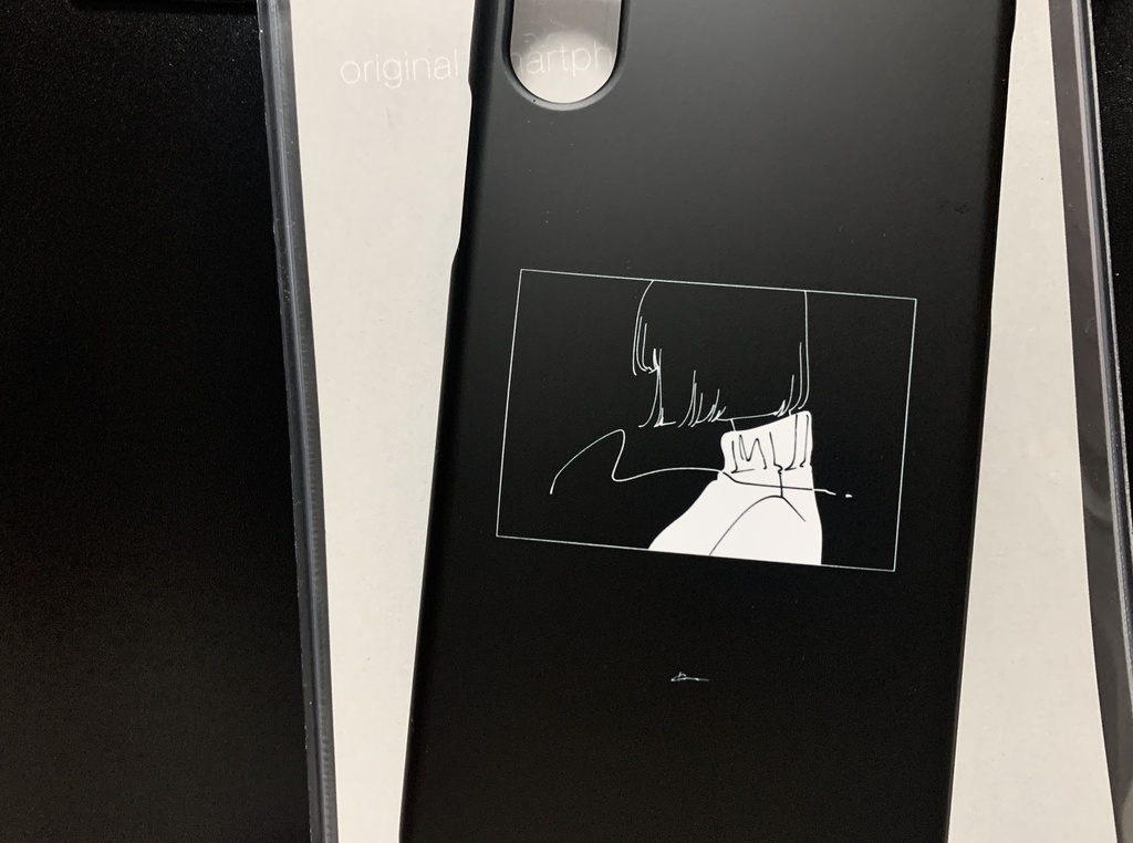 girl-B【ハードケース(マット)】黒 (iPhone/Android)