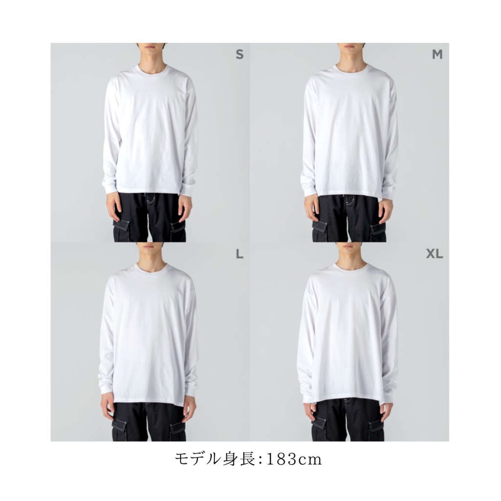girl-B【ビッグシルエットTシャツ】ホワイト/アッシュブルー(裏面のみ)
