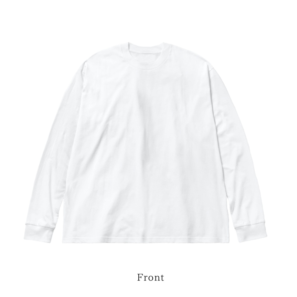 girl-B【ビッグシルエットTシャツ】ホワイト/アッシュブルー(裏面のみ)