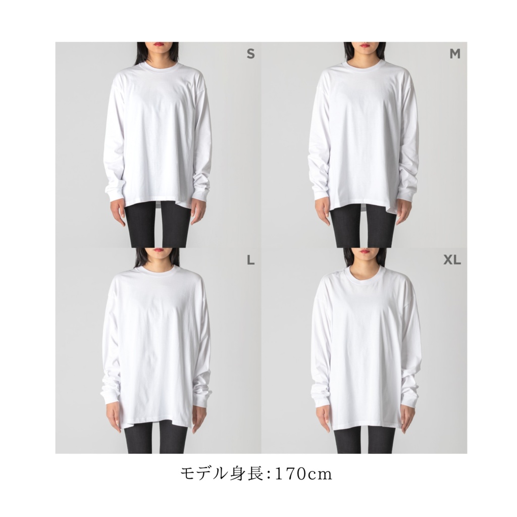 girl-B【ビッグシルエットTシャツ】ホワイト/アッシュブルー(裏面のみ)