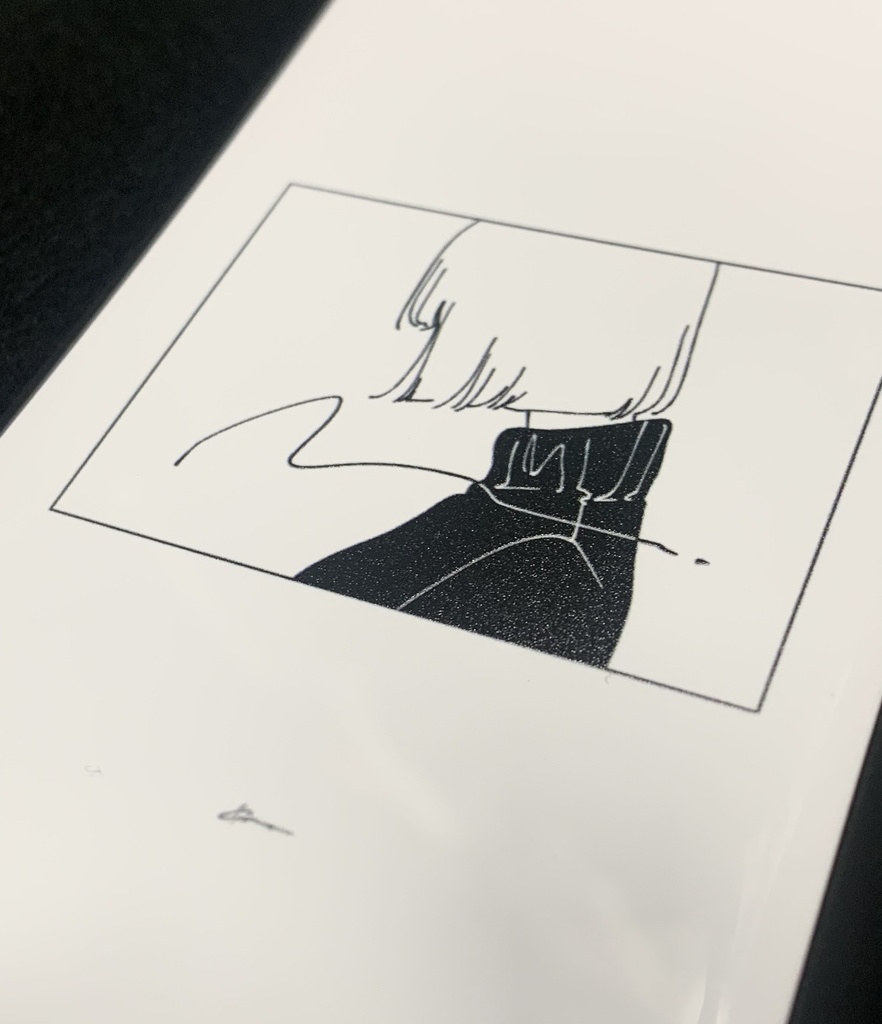 girl-B 【グリップケース(iPhone)】(白/黒)