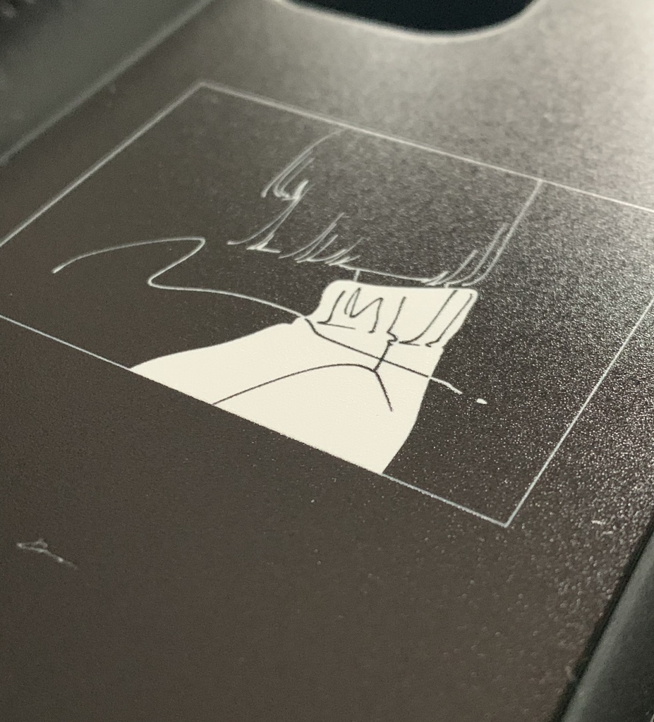 girl-B 【グリップケース(iPhone)】(白/黒)