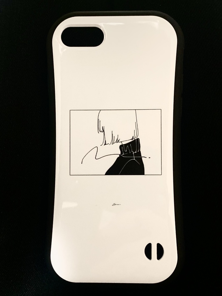 girl-B 【グリップケース(iPhone)】(白/黒)