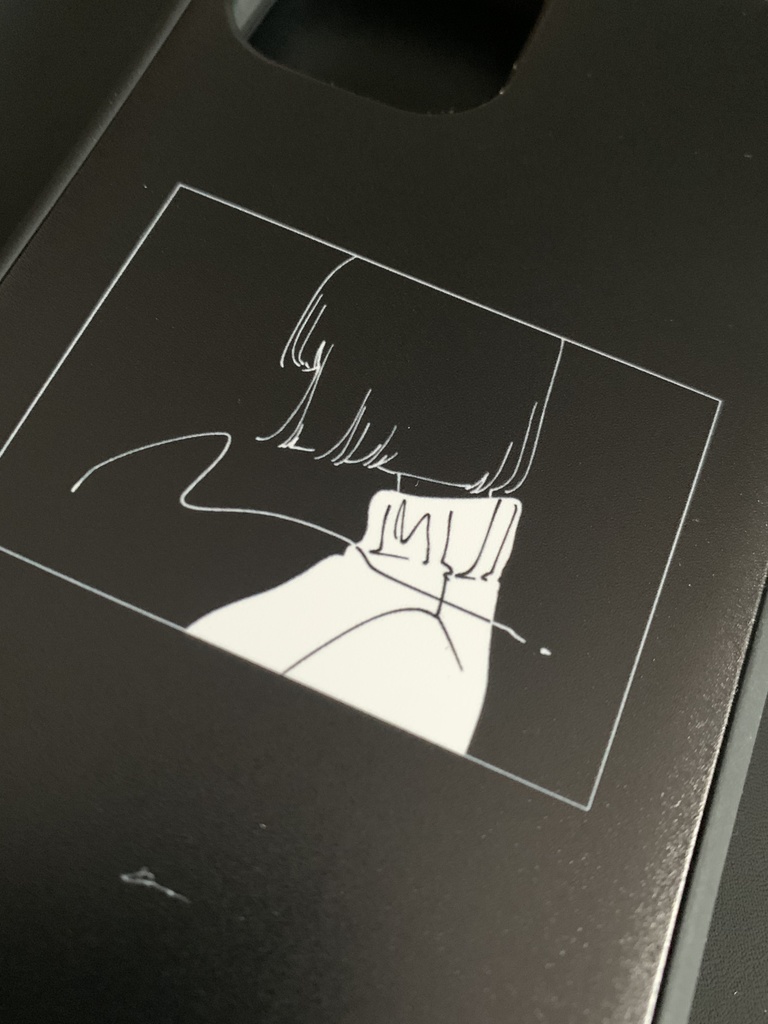 girl-B 【グリップケース(iPhone)】(白/黒)