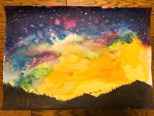 【B4原画】水彩の空 シリーズ3種類