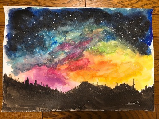 【B4原画】水彩の空 シリーズ3種類