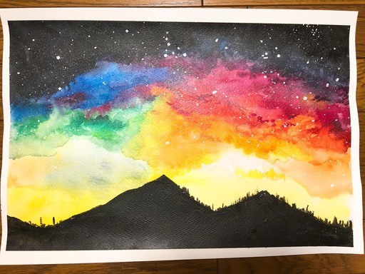 【B4原画】水彩の空 シリーズ3種類