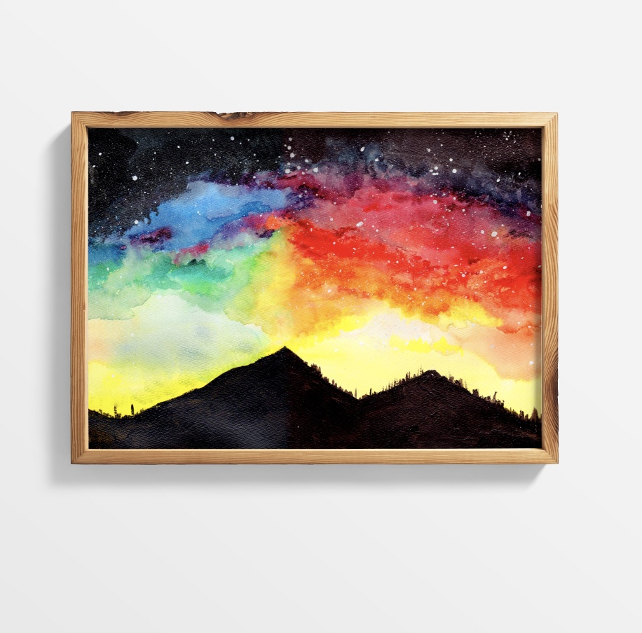 【B4原画】水彩の空 シリーズ3種類