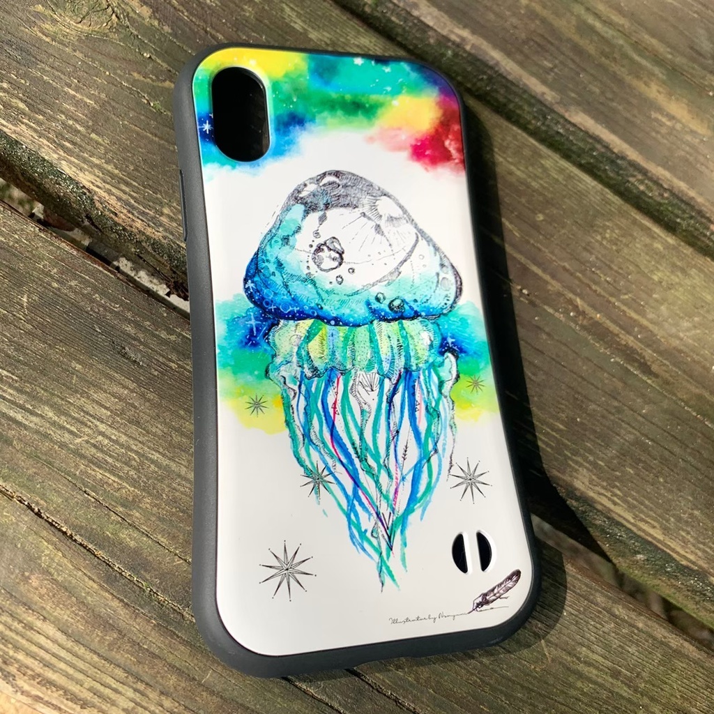 <iPhone全機種対応>グリップスマホカバー