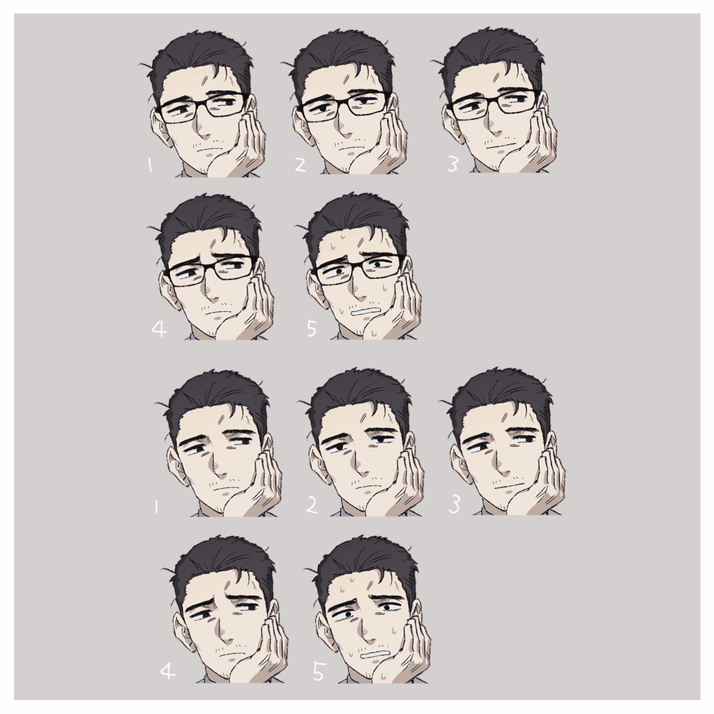 【立ち絵素材】医者二人【半身、表情差分あり】