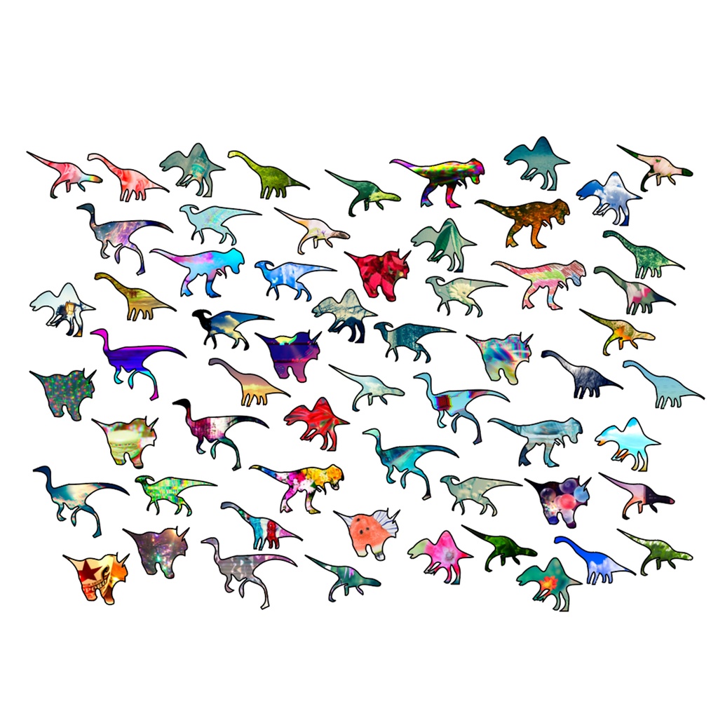 透きとーる恐竜たちの写真シール