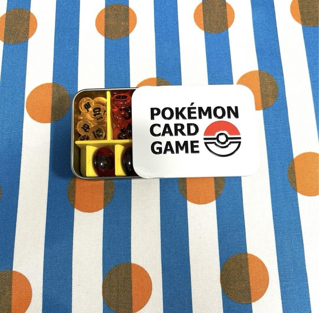 ピカチュウカラー ポケモンカード 缶のダメカンケース 仕切り