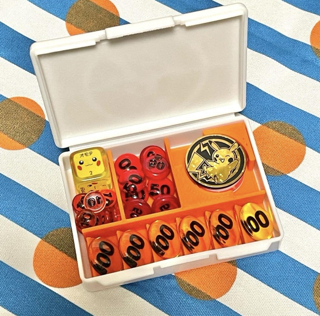 オレンジ ポケモンカード ダメカンケース 仕切り