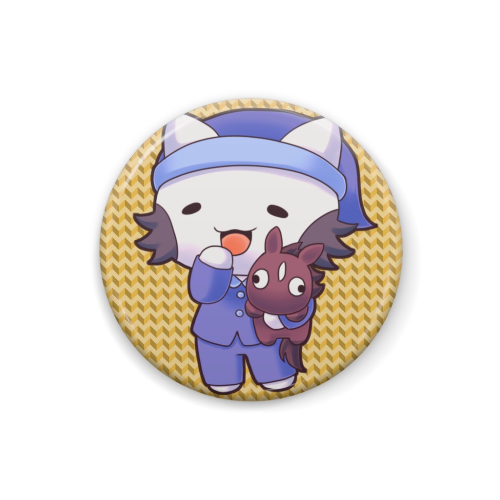 5000人達成グッズ アライグマ缶バッジ