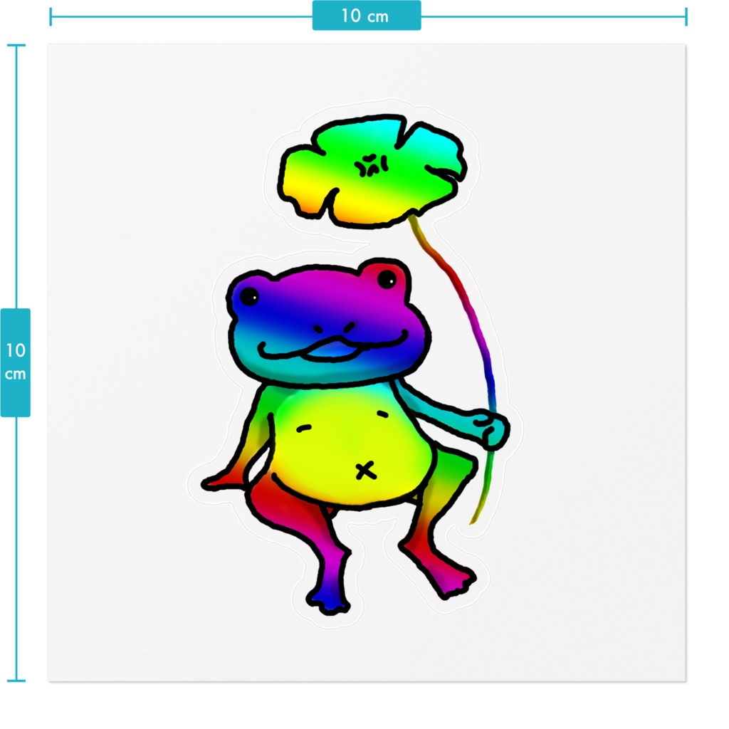 ゲーミングカエル/古葉あき ステッカー(透明)