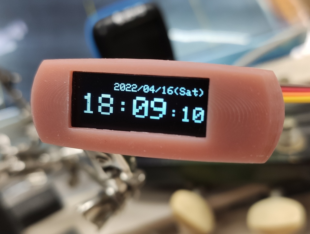 SSD1306 I2C 0.91"128x32OLED液晶ディスプレイモジュール用ケースstl