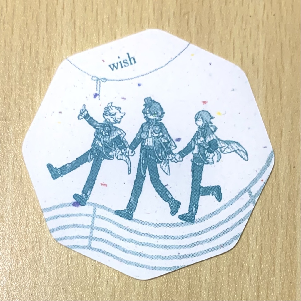 びしょぬれステッカー/五線てくてくステッカー