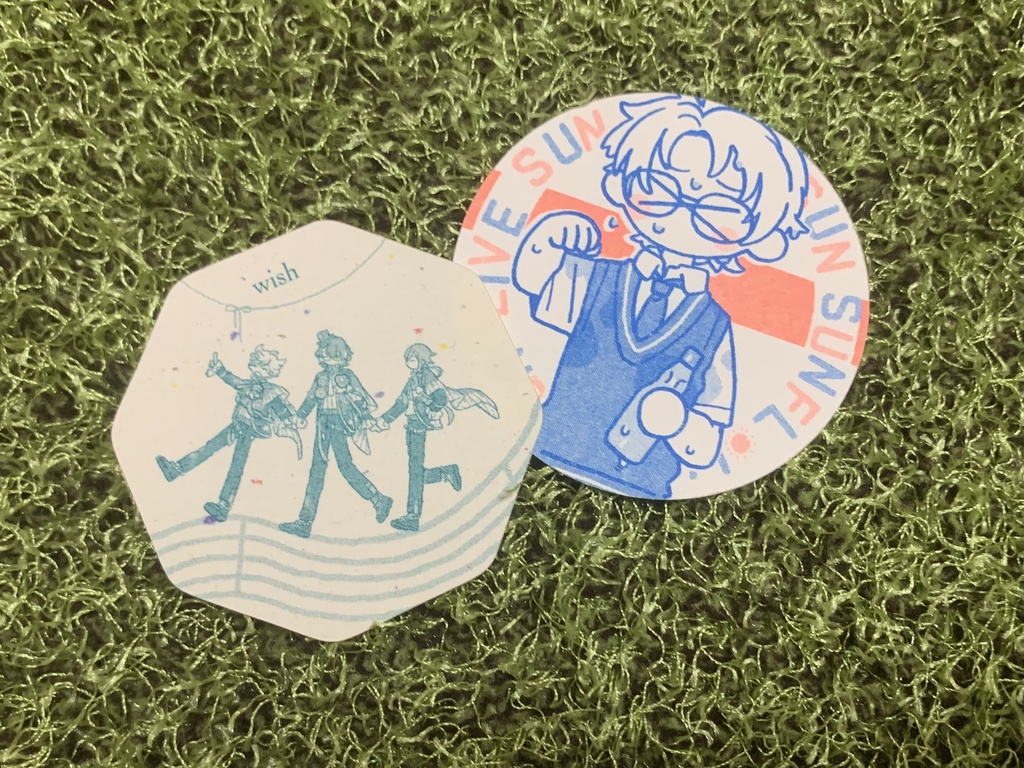 びしょぬれステッカー/五線てくてくステッカー