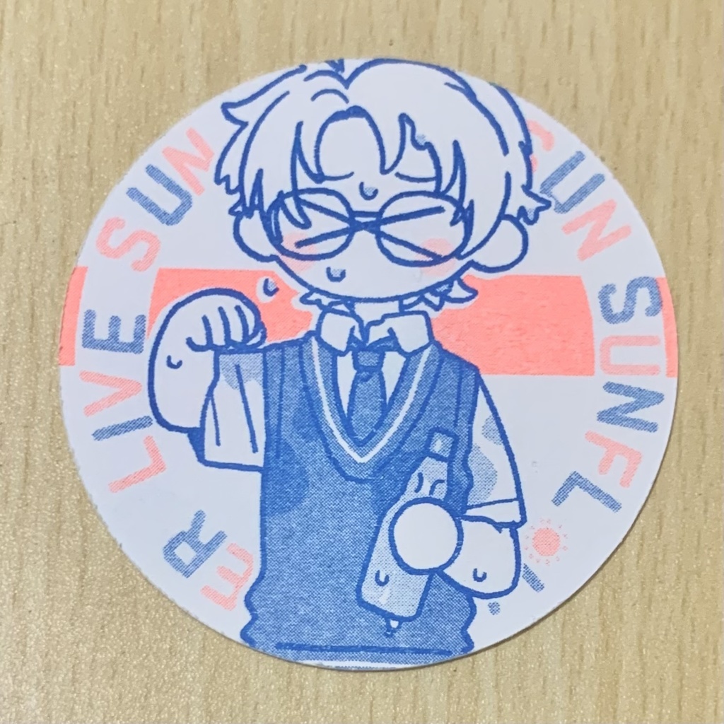 びしょぬれステッカー/五線てくてくステッカー