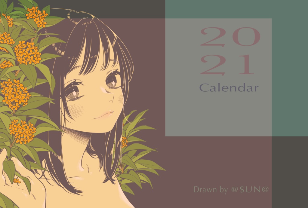 卓上カレンダー2021◆華