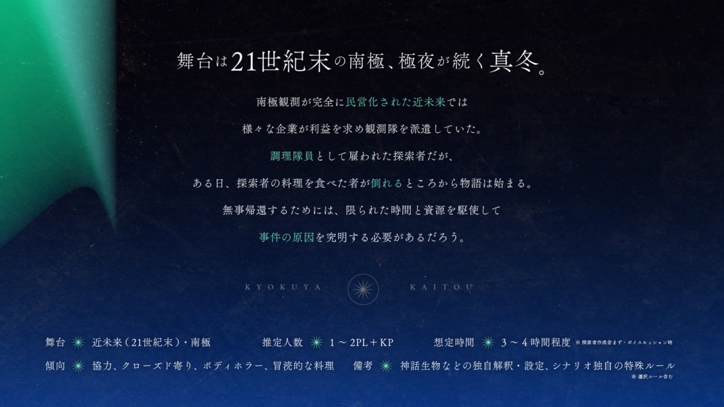 CoC7th 『極夜解凍』 SPLL:E192788