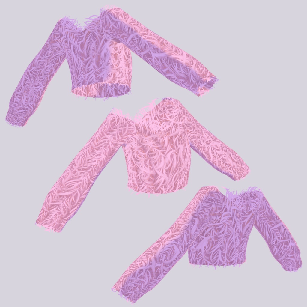 【#Vroid】Raidちゃん用シャギーニット